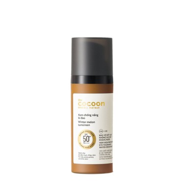 Kem chống nắng bí đao quang phổ rộng, bảo vệ rất cao SPF 50 +, PA ++++ Cocoon 50ml thuần chay