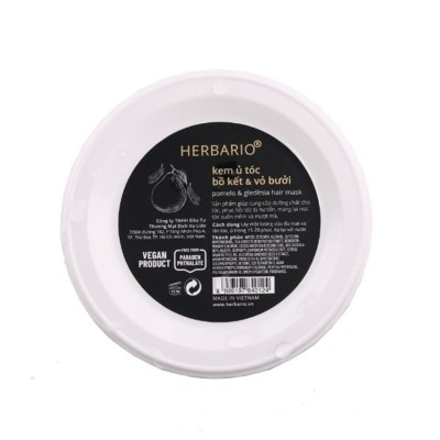 Kem ủ tóc bồ kết & vỏ bưởi herbario 200ml giúp tóc suôn mượt, mềm mại