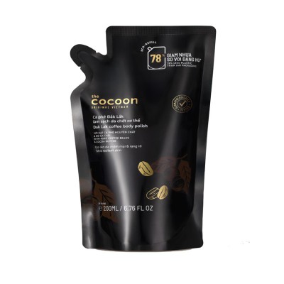 Túi Refill Cà Phê Đắk Lắk Làm Sạch Da Chết Cơ Thể 200ML Thuần Chay