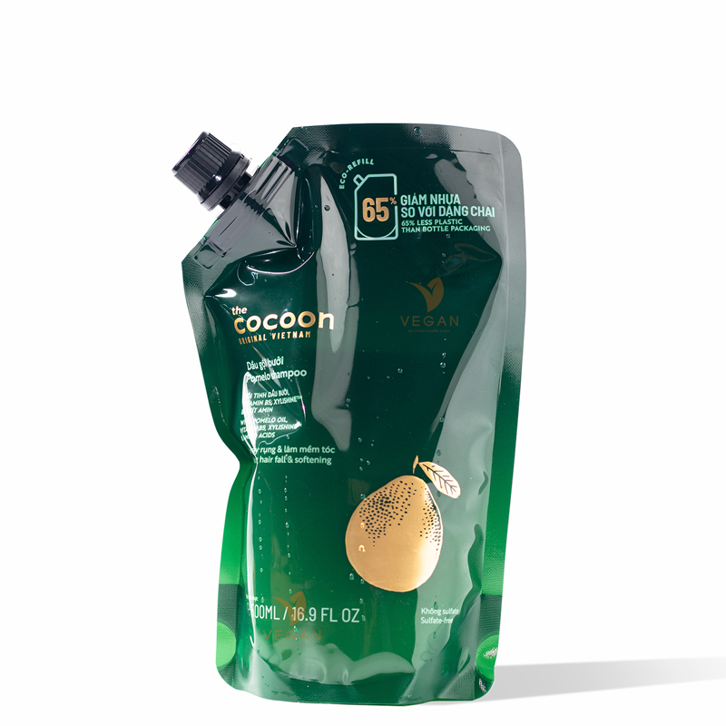 Túi Refill - Dầu gội bưởi Cocoon giúp giảm gãy rụng và làm mềm tóc 500ml, thuần chay